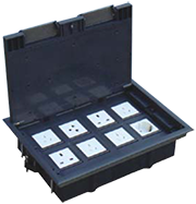 Puszka podłogowa 8M (45x45) plastik PP007 p.techn