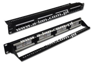 (AL) PANEL 24XRJ45 UTP KAT6 z półką ALANTEC PK001