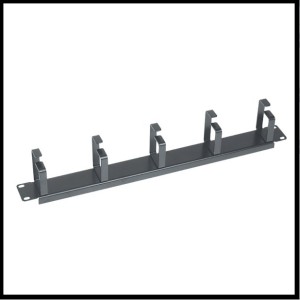 1130 Organizator kabli poziomy19"1U metal.,oczkowy