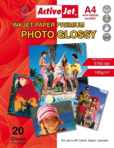 AP4-180G20 PAPIER PHOTO BŁY A4 20 SZT 180g
