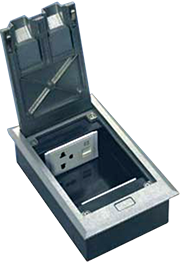 Puszka podłogowa 2 x1.5M (45x45) metal PP008 beton