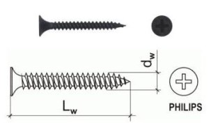 KŚGM 3,5x25 WKRĘT KAR.GIPS OPK.1000SZT.