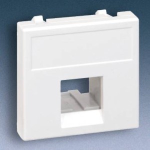 TSC-K076/14 Płytka K45, 1x RJ bez osłon szary graf