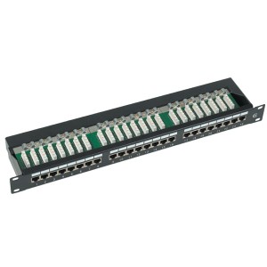 1403 Patch panel STP 19" 24x RJ45 kat.6 z podstaw.