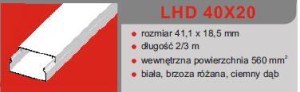 LISTWA LHD 40X20 (2m/24m/1056m)