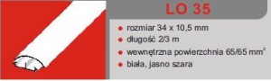 LISTWA NADPODŁOG. LO 35 KD J-SZARA
