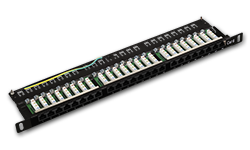 PK032 Patch panel UTP k5e 0.5U 24 lsa z półką ALAN