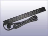 (AL) LISTWA ZASILAJĄCA 19" 9 GN. PZ09 Z DIODĄ LED