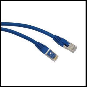 1828 (FC) Patchcord SSTP (PiMF) k6a 0,5m niebieski