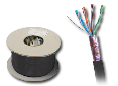 Kabel FTP 4x2x24AWG OUTDOOR ŻEL. kat.5e A-lan M.