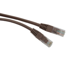 PATCH CORD UTP 5E 0,5m BRĄZOWY
