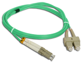 (AL) FO Patch cord MM LC-SC duplex 50/125 OM3 1.0M