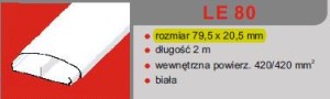 LISTWA LE 80 (2m/20m/280)