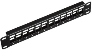 1672 Patch panel 10" 12x RJ45, niewyposażony