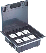 Puszka podłogowa 6M (45x45) plastik  PP005 p.techn