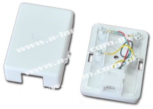 (AL) Puszka natynkowa  6P4C RJ11 GN009