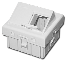 (AL) Adapter podwójny 45x45 kątowy z klapkam OS016