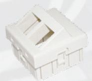 (AL) ADAPTER PODÓJNY 45X45 KĄTOWY BIAŁY