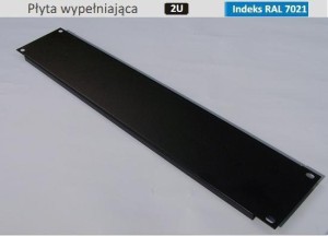 ZAŚLEPKA DO SZAFY 19" 2U CZARNA