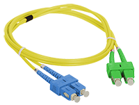 (AL) FO Patch cord SM SC/APC-SC duplex 9/125 5.0m
