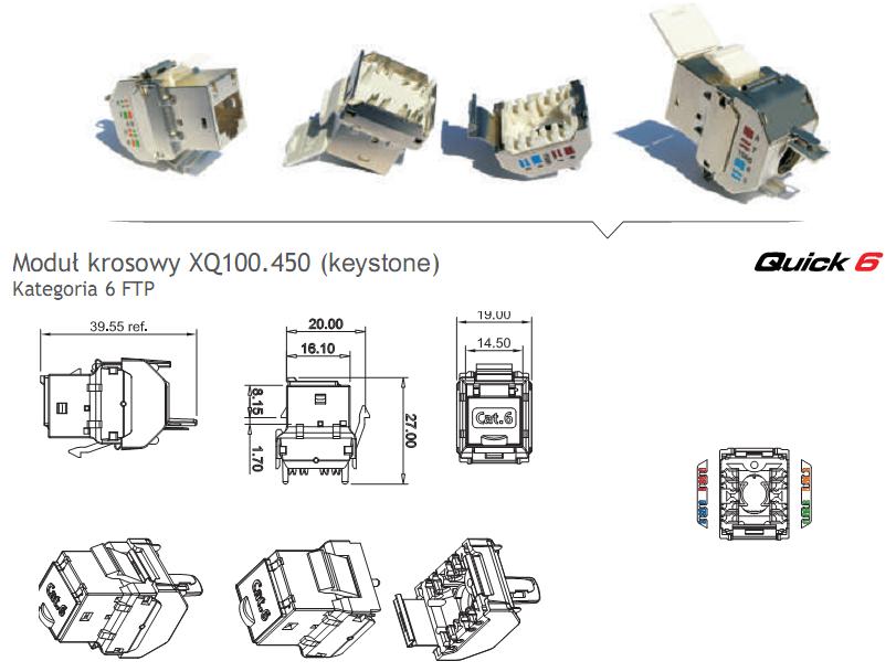 FIBRAIN MODUŁ KAT.6 FTP XQ100.450 KEYSTONE