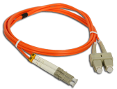 (AL) FO Patch cord MM LC-SC duplex 50/125 1.0m