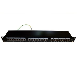 0917 Patch panel STP 19" 24xRJ45 kat.5e tacka