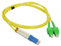(AL) FO Patch cord SM SC/APC-LC duplex 9/125 3.0m