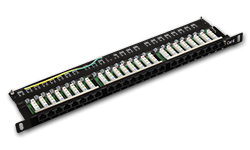 PK032 Patch panel UTP k5e 0.5U 24 lsa z półką ALAN