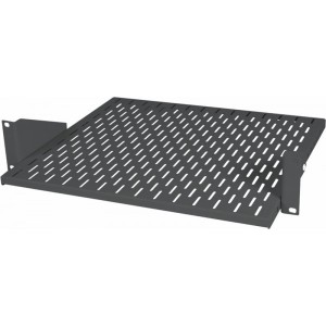 PÓŁKA 19" 2U 400MM moc. przód 11115240.2V CZARNA