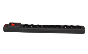 M9/25/CZ Filtr 230V 9 gniazd 2,5m ARMAC CZARNY