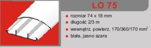 LISTWA NADPODŁO.LO 75 CIEMNO SZARA