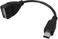 Kabel USB OTG 2.0 Basic.Link 0,1m miniB M - USB AF