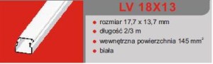 LISTWA LV 18X13 HD (2m/70m/1610m)