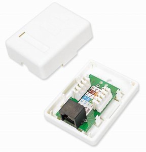 (AL) GNIAZDO UTP 1xRJ45 KAT.5E N/T GN001