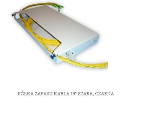 PÓŁKA ZAPASU KABLA 19" CZARNA
