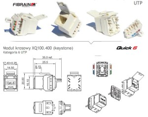FIBRAIN MODUŁ KAT.6 UTP, XQ100.400