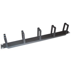 1149 Organizator kabli poziomy 1U oczkowy CZARNY